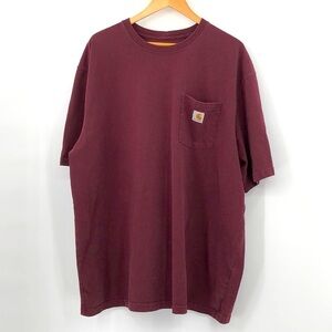 Carhartt T-shirt Original Fit Size 2 XL Burgundy Port